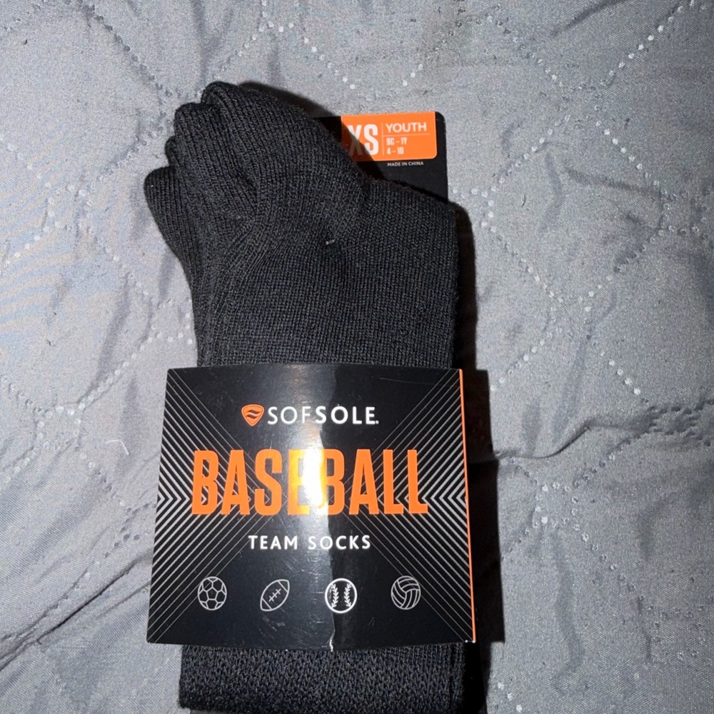 Kids Black Baseball Team Socks - Youth